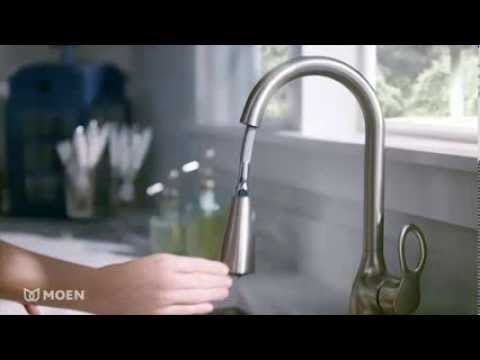 Kleo Pulldown Kitchen Faucet With Reflex Moen Features