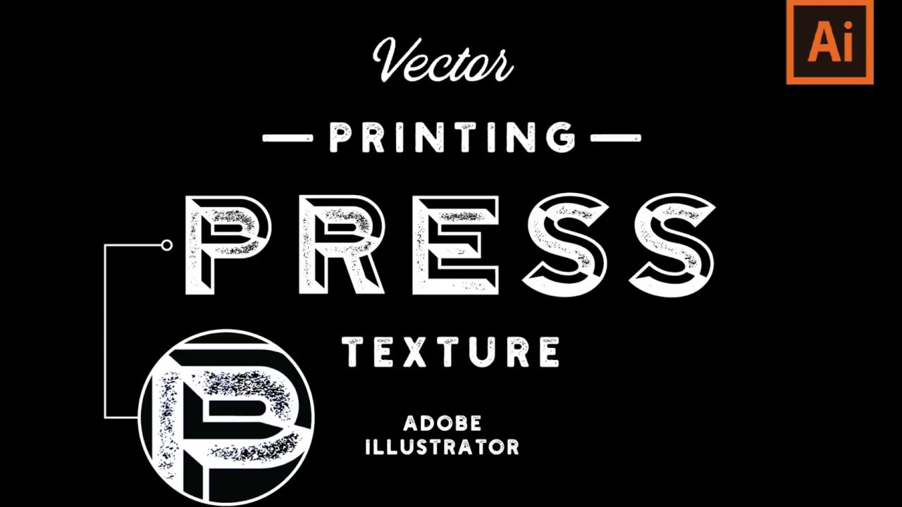 Vector Letterpress Texture Effect in Adobe Illustrator (Stamp Texture)