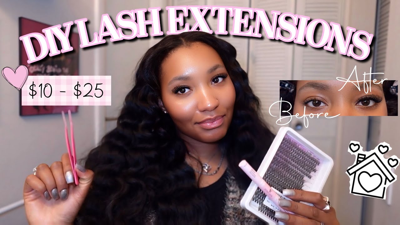 DIY LASH EXTENSIONS AT HOME | Quick, Easy, & Beginner Friendly I Lash ...