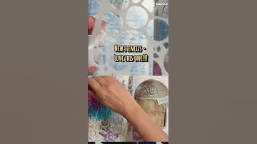 Watch full art journaling process on my channel- stencils, windows, found words…