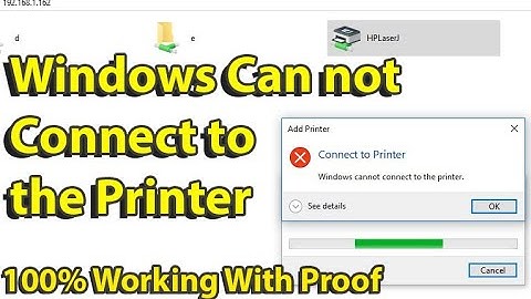 Windows Can not Connect to the Printer || Windows  10 Security Update (KB5005565)