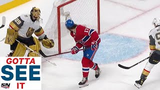 GOTTA SEE IT: Marc-André Fleury coughs up the lead to Josh Anderson late in the third