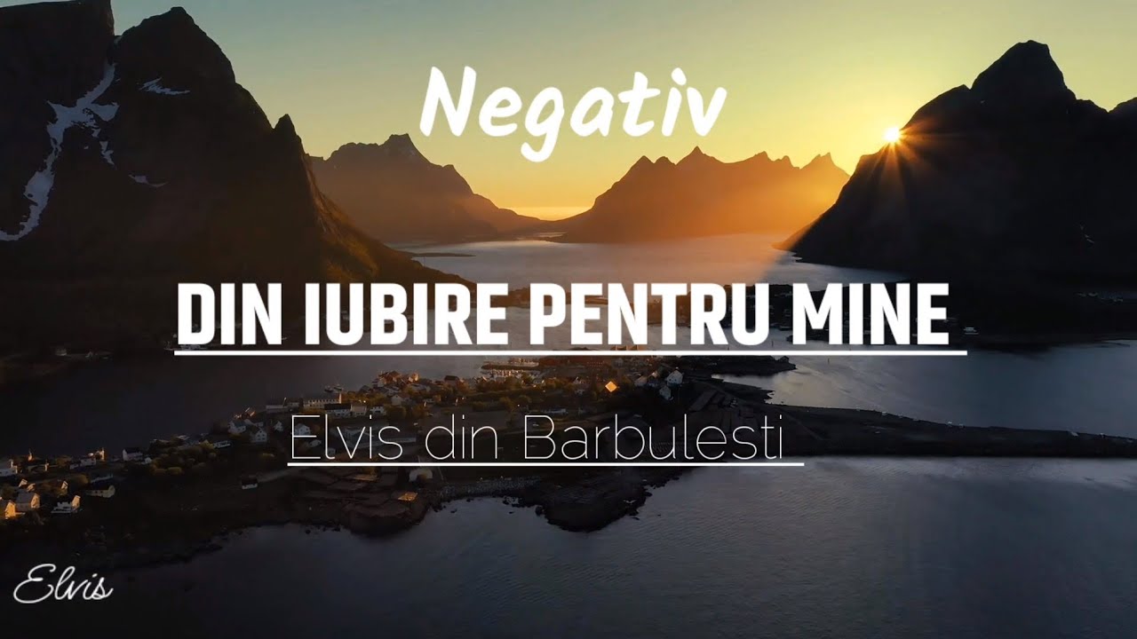 negativ - DIN IUBIRE -Elvis din Barbulesti playbak istrumental