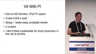 UKNOF40 - IPv6 in an office