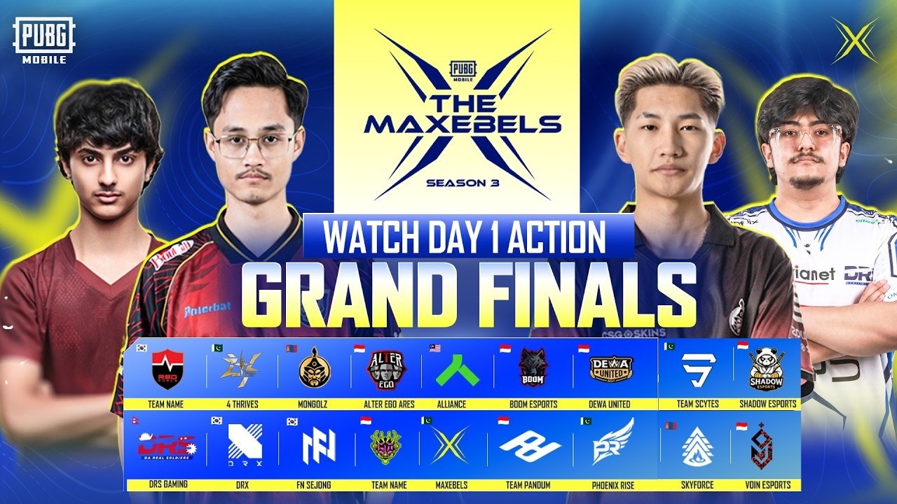 NOBAR PUBGM THE MAXEBELS INVITATIONAL S3 | GRAND FINALS | DAY 1 | Ft. 
