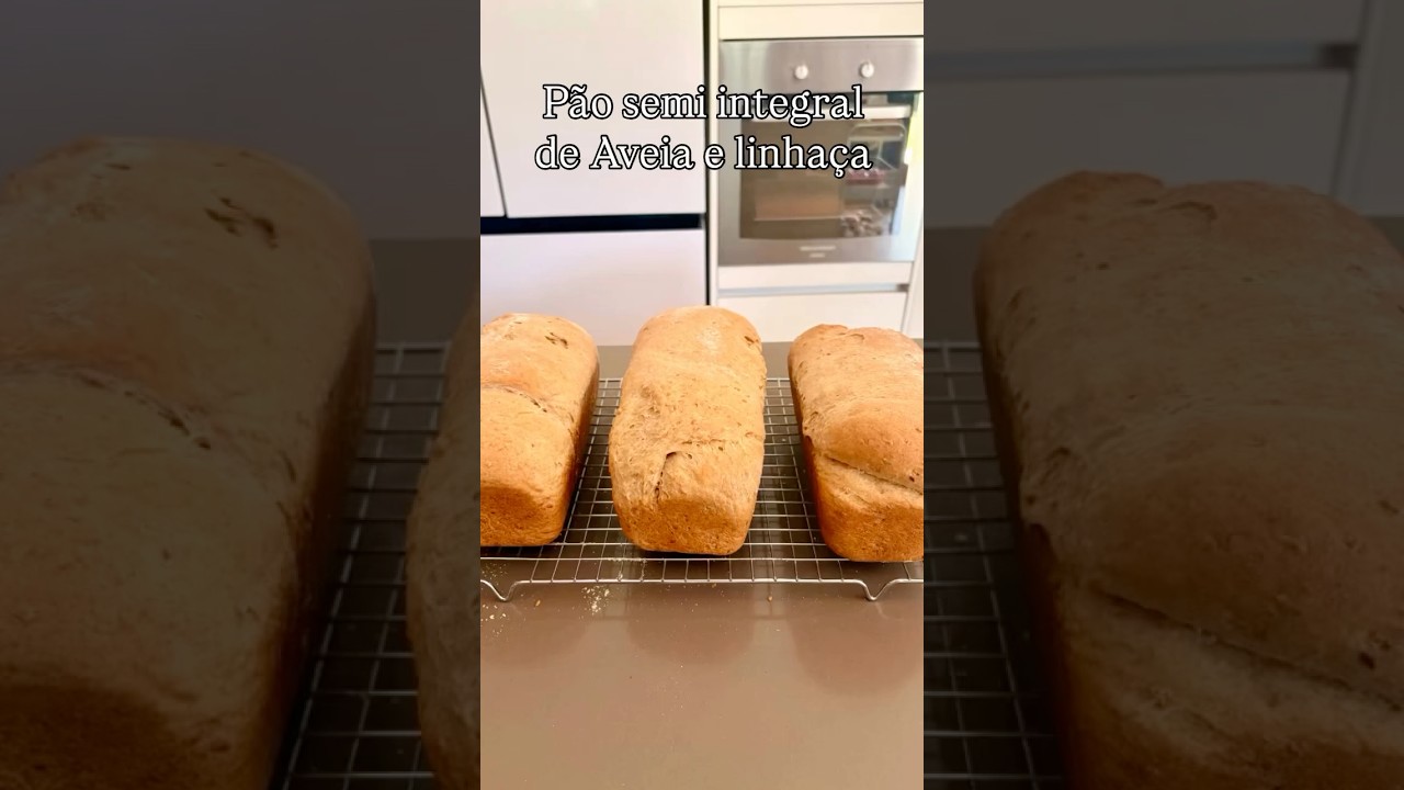 Pão semi integral de aveia e linhaça