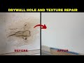 How to fix a hole in drywall and repair a textured wall.