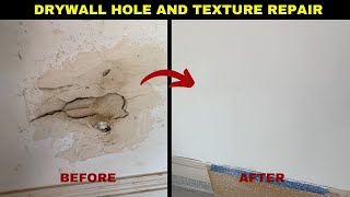 How to fix a hole in drywall and repair a textured wall.