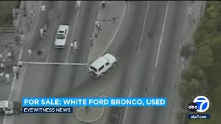 Infamous white Ford Bronco from OJ Simpson police chase to go up for sale, report shows