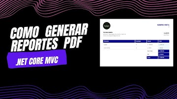 Como crear reportes en PDF .NET Core MVC