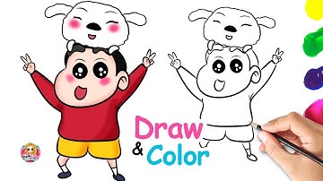 Shinchan Cartoon Drawing Tutorial for Kids and Beginners