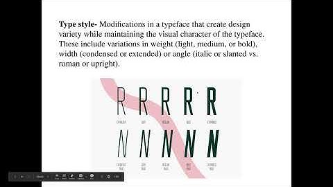 Terms that Identify Type & Typographic Terms Lecture