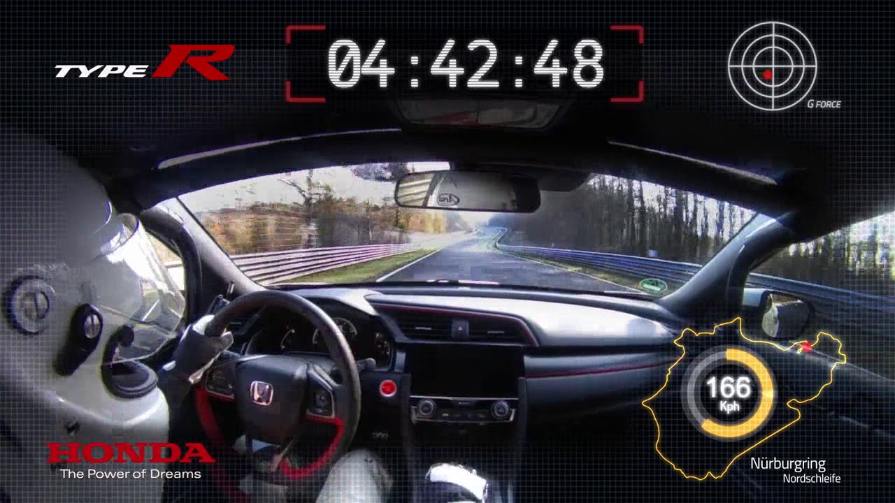 2017 Honda Civic Type R Record Lap At N Rburgring YouTube
