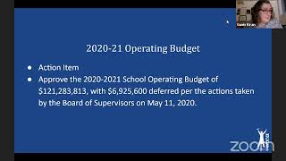 May 19, 2020 School Board Meeting