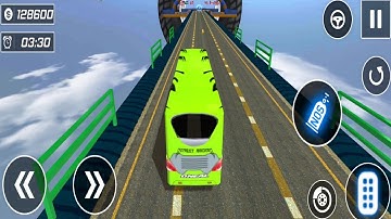 Impossible School Bus Ramp Racing  - Android GamePlay #3