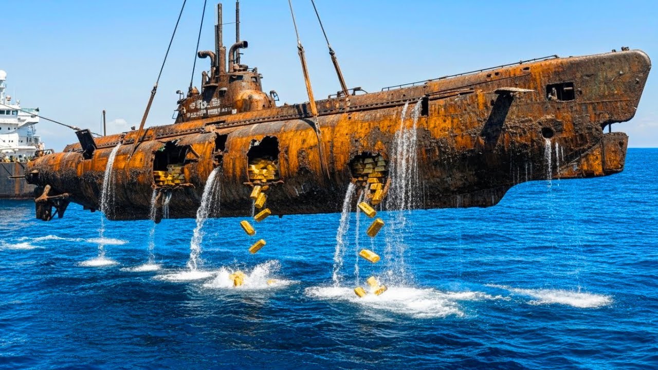 Salvaging a Sunken Imperial Japanese Navy I-Type Submarine I-400 Loaded with 2 Tons of Gold
