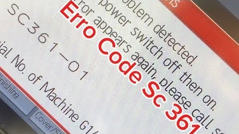 #Ricoh MP2454 Error Code Sc 361-01