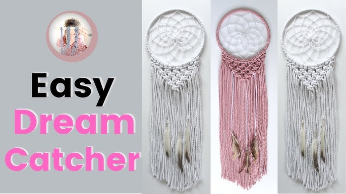 DIY Dreamcatcher Kit Boho Kids Craft Kit Doily Dream Catcher 4.8`/12 cm  diameter Birthday Party Activity Crafting Set