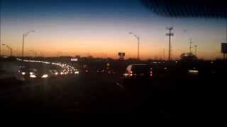 Driving Into Downtown New Orleans at Sunset – New Orleans Louisiana