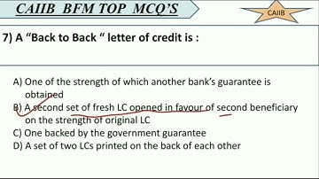 Caiib Mcq || BFM mcq questions || Caiib important questions || Caiib
