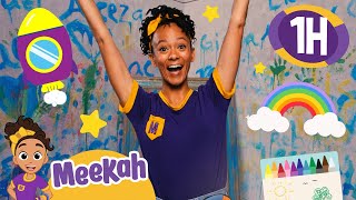 Meekah's Rockets to Creation Station! | 1 HOUR OF MEEKAH! | Educational Videos for Kids