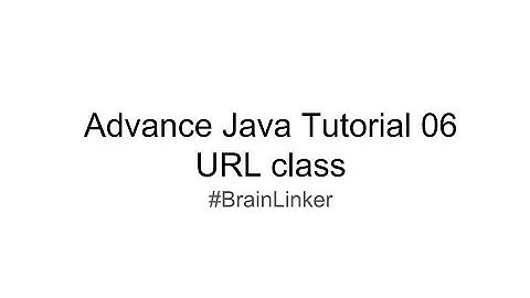 Advance Java Tutorial 06 URL class