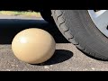 Crushing crunchy  soft things by car experiment  car vs big egg coca cola fanta mirinda balloon