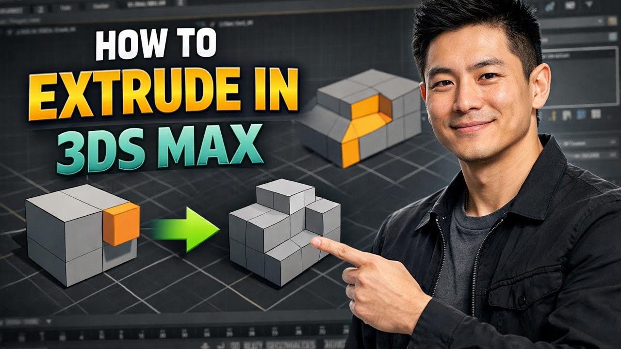 How to EXTRUDE in 3ds Max (Step by Step) - YouTube