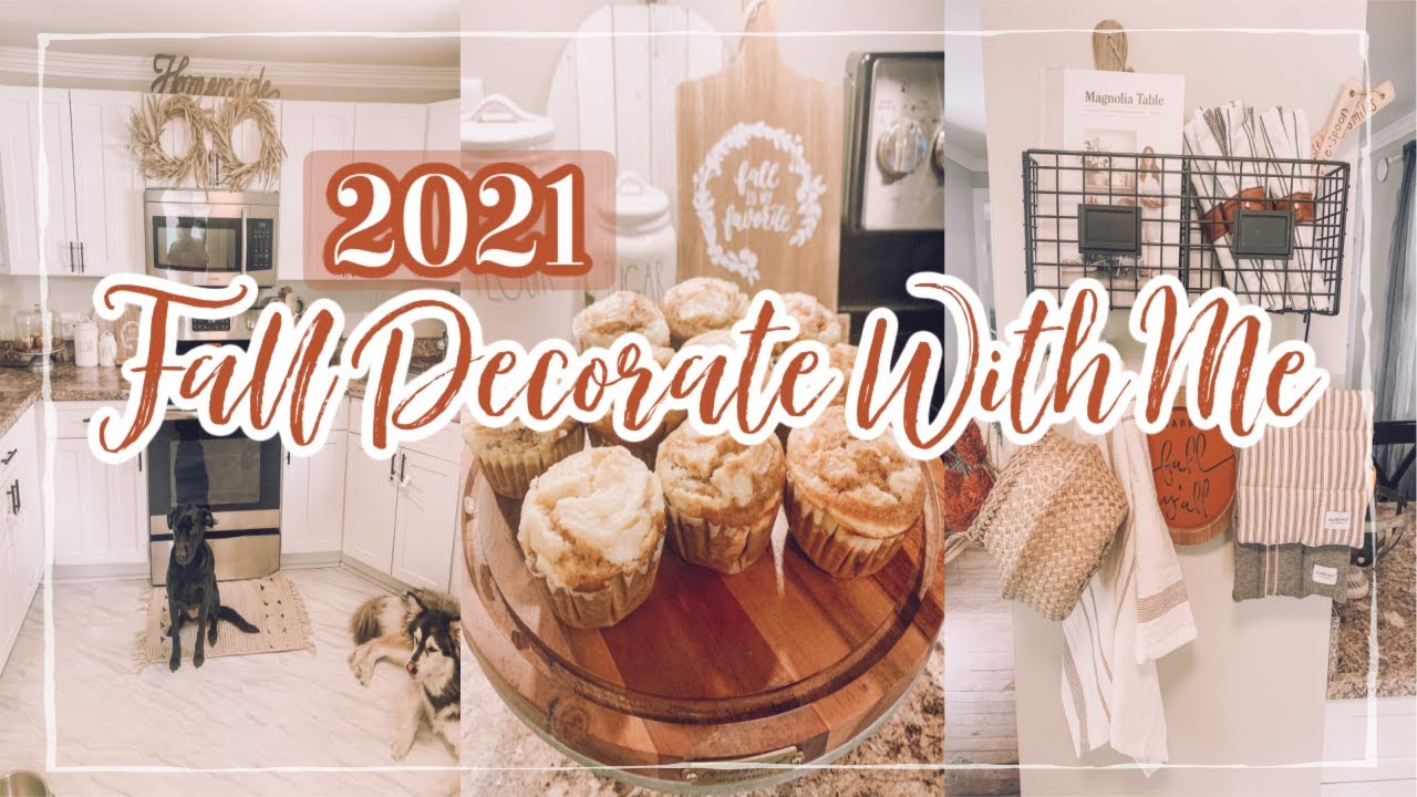 FALL CLEAN + DECORATE WITH ME 2021 FALL KITCHEN DECORATING IDEAS EASY FALL RECIPE! 🍂 YouTube