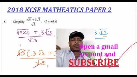kcse 2018 maths paper2 question 5