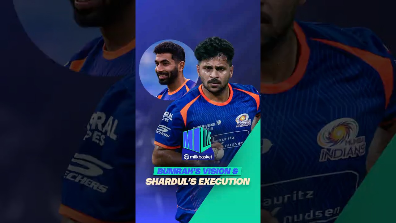 Jasprit Bumrah’s captaincy 🤝 Shardul Thakur stepping up in style 💙 #MumbaiIndians #OneFamily