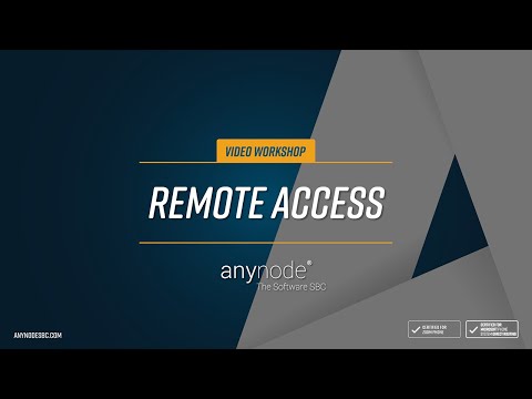 anynode 25 - Remote Access (engl.)