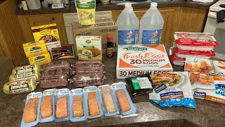 Sharp Shoppers Discount Grocery Haul. Mainly protein with a few other things. Feb 2024