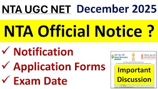 UGC NET Notification December 2025 Online Application Form NET Exam Final Schedule