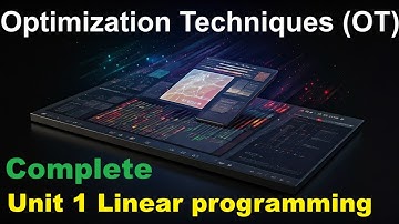 Complete Unit 1| Linear programming Theory | Optimization Techniques (OT)| BCA 4 Semester | MIC