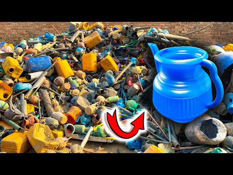 видео: Plastic Toilet Jug Making Process | Plastic Scrap Recycling Process in a Factory