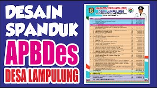 Contoh Desain Spanduk / Baliho APBDES Desa Lampulung