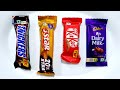 Unboxing challenge of cadbury five star vs snikers vs nestle kitkat vs cadbury dairymilk