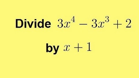 Algebra - Synthetic Division (9 of 9) Division