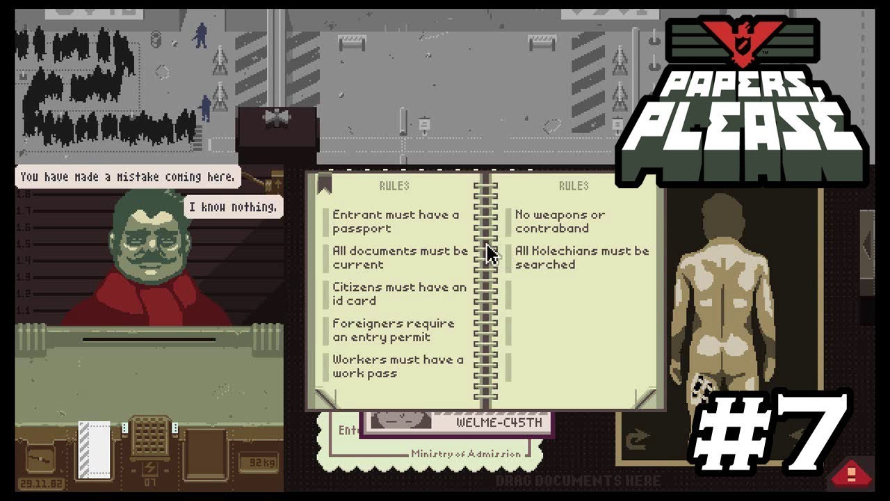Let's Play Papers, Please Day 7 YouTube