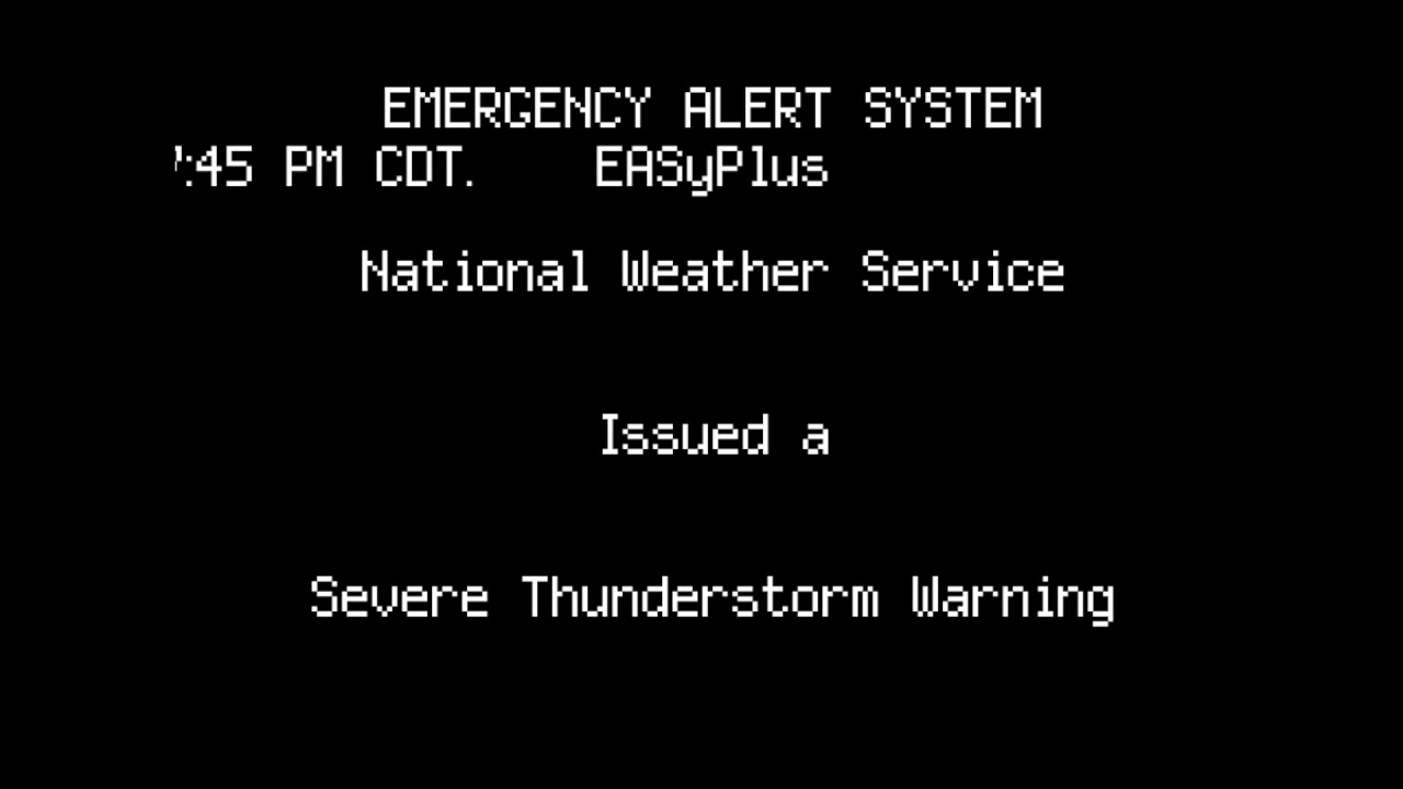 EAS Reenactment Mock: Severe Thunderstorm Warning in South Texas ⛈ ...