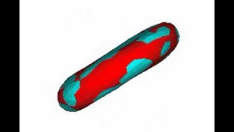 Simulation of Red Blood Cell Motion Tumbling Motion in Shear Flow