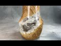 White quartz - Woodturning epoxy and burl hollow form vase with alumilite amazing clear plus review