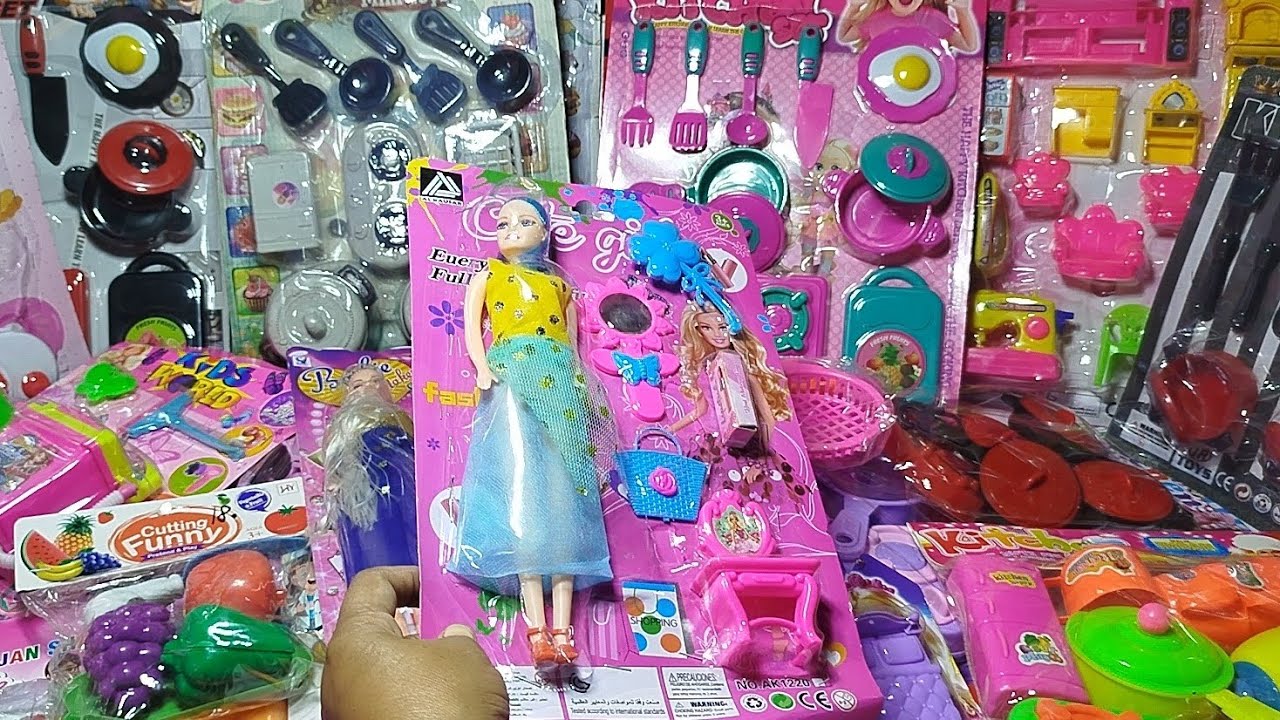 4 minutes satisfying with unboxing cute kitchen set (Lots of Accessories!) Asmr satisfying