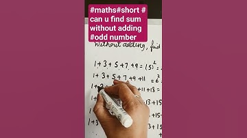 # maths#short #can u find sum without adding #odd number #amazing way
