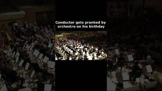 Conductor gets pranked by orchestra during a concert #shorts