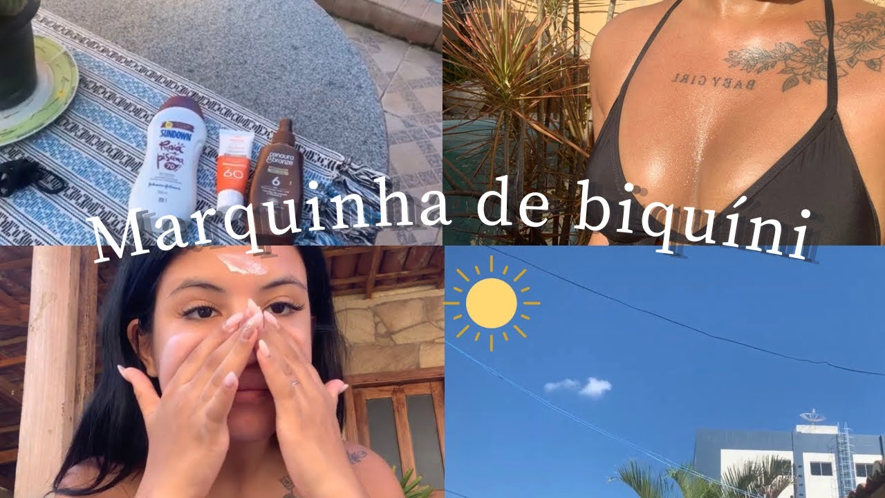 Como fazer MARQUINHA NATURAL de biquíni em casa ☀️ - YouTube