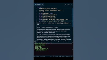 Python Number Systems: Decimal, Binary, Hex & Octal ⚡️ #shorts