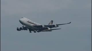 Singapore Airlines Cargo | Boeing 747-412F(SCD) | 9V-SFO on approach to WSSS via Changi Beach