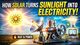 How a Solar Stirling Engine Turns Sunlight Into Electricity ☀️  Amazing Science Explained